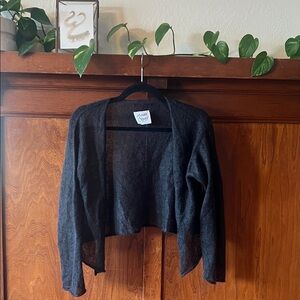 ✨Margaret O'Leary Dark Gray Open Cardigan